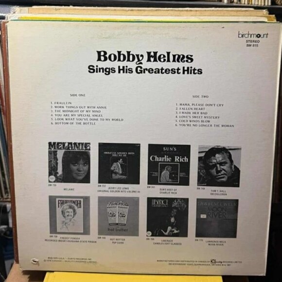 Bobby Helms – Sings His Greatest Hits Vinyl Record VG+ AB129 - Picture 2 of 2